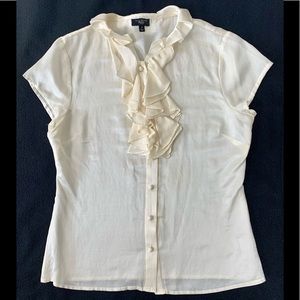 Talbots Silky Ruffle Top
